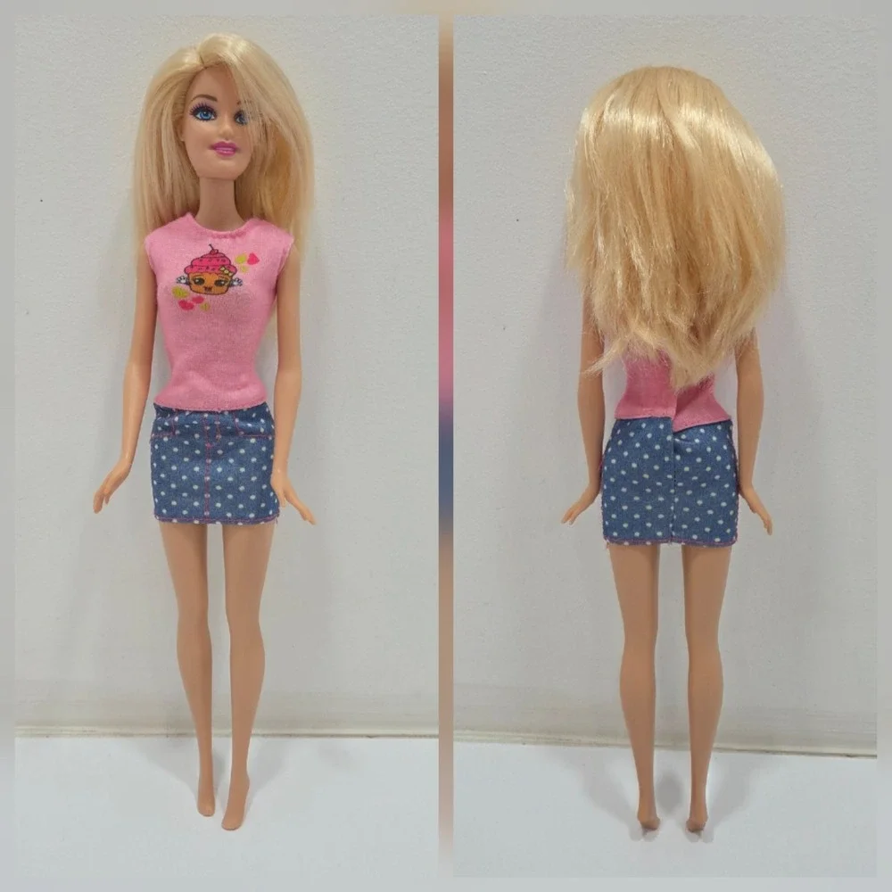 2014 Barbie Glam Refrigerator CCX04 Doll W/ Dress & Food Accessories - No Fridge